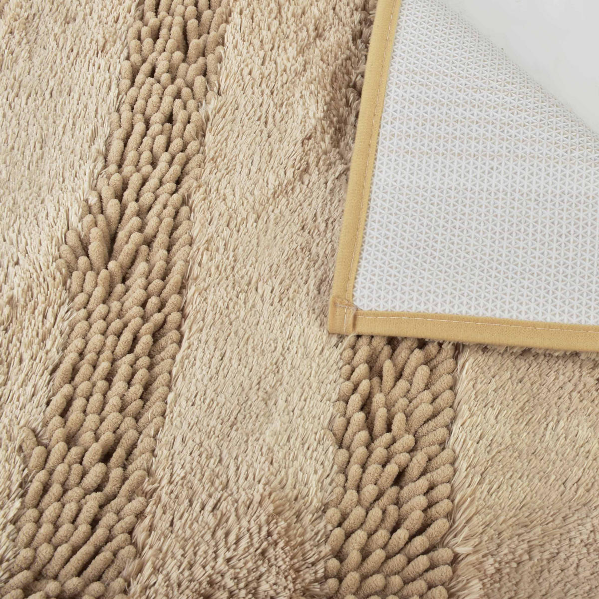 BADEMATTE Zac Beige 60/40/2 cm Textilien - Beige, Textil (40/60cm) - Mondex