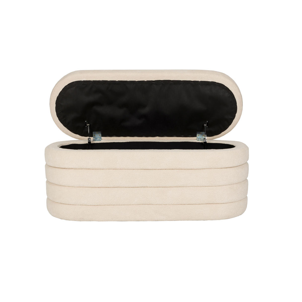 SITZBANK Zuma met Stauraum 114 cm Weiß/ Beige - Beige, Kunststoff (43/47/114cm) - Housecraft Living