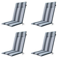 GARTENSTUHLKISSEN Banda 120/50 cm 4er-Set - Grau, Textil (50/8/120cm) - Madison