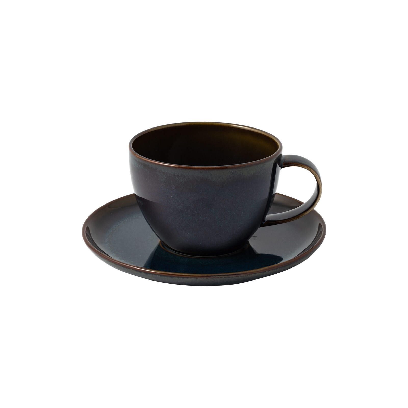 KAFFEETASSE MIT UNTERTASSE Crafted Denim 170 ml 2er Set - Blau, Keramik (14.9/8.4/14.9cm) - like.Villeroy & Boch