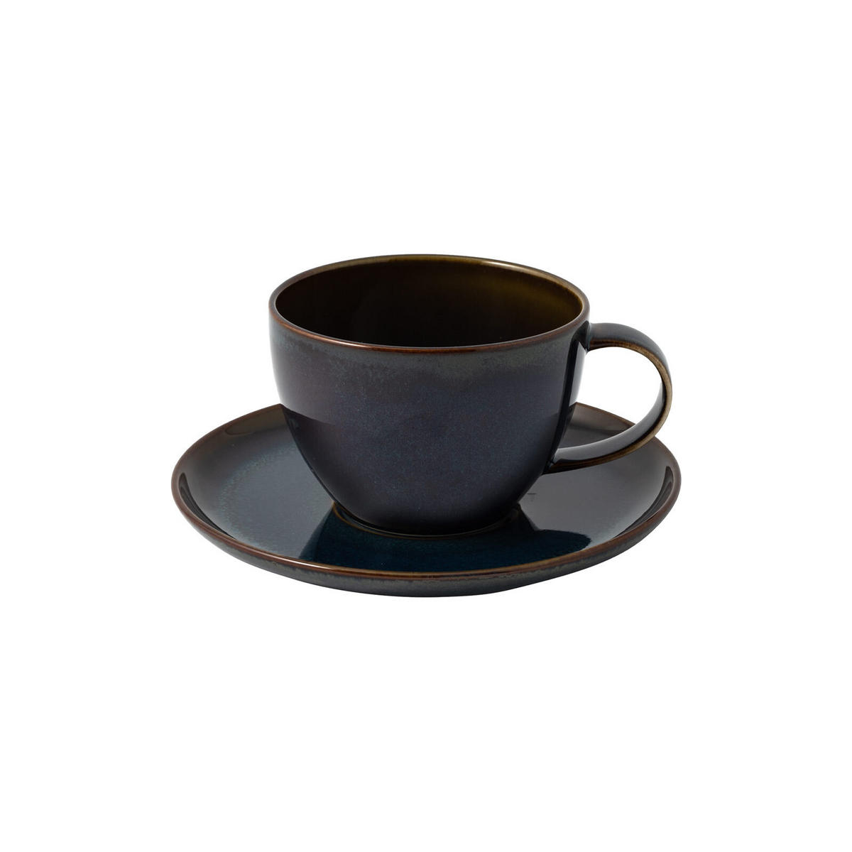 KAFFEETASSE MIT UNTERTASSE Crafted Denim 170 ml 2er Set - Blau, Keramik (14.9/8.4/14.9cm) - like.Villeroy & Boch