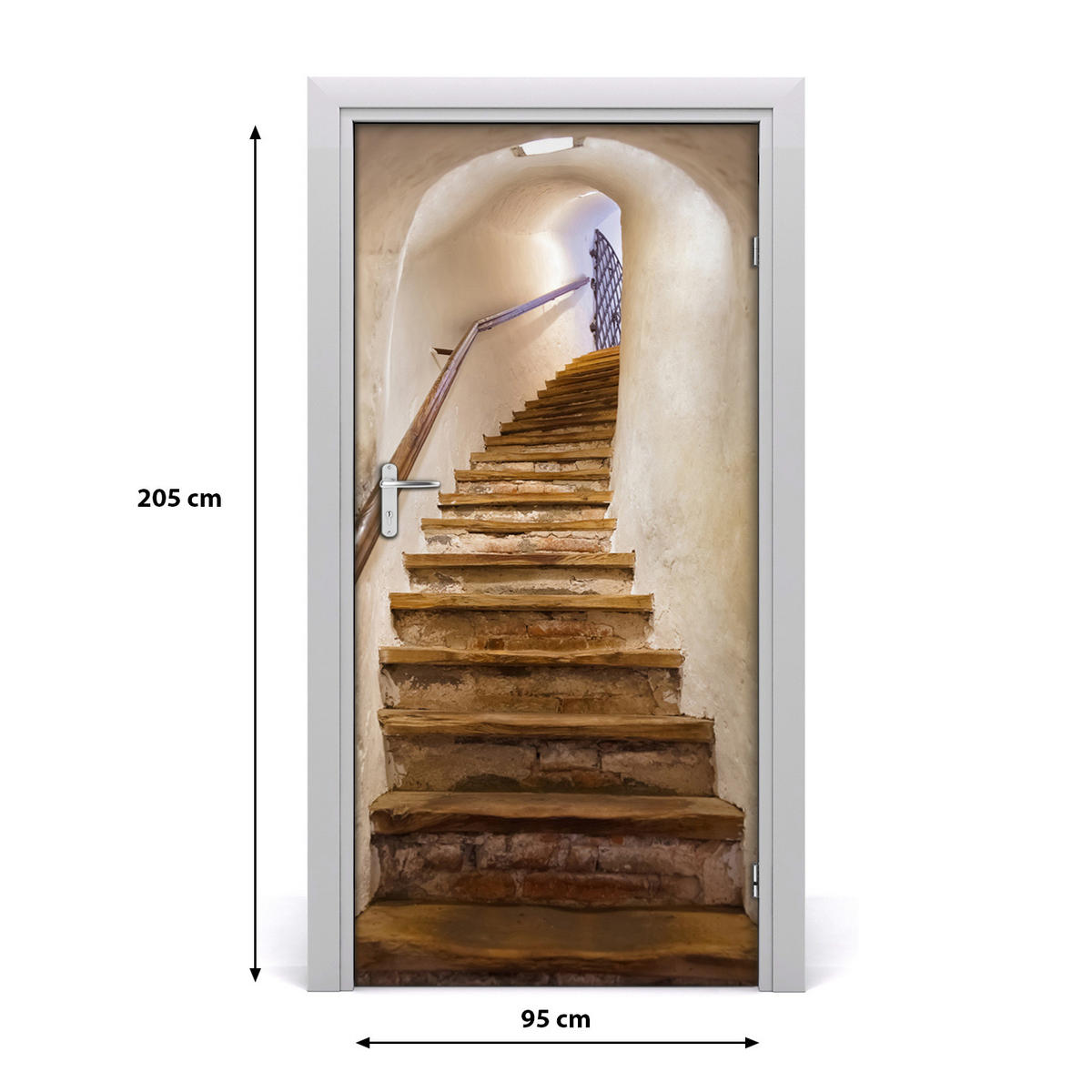 TÜRAUFKLEBER 95x205 cm Dekorativ für Türen - Braun, Kunststoff (95/205/0.01cm) - TULUP