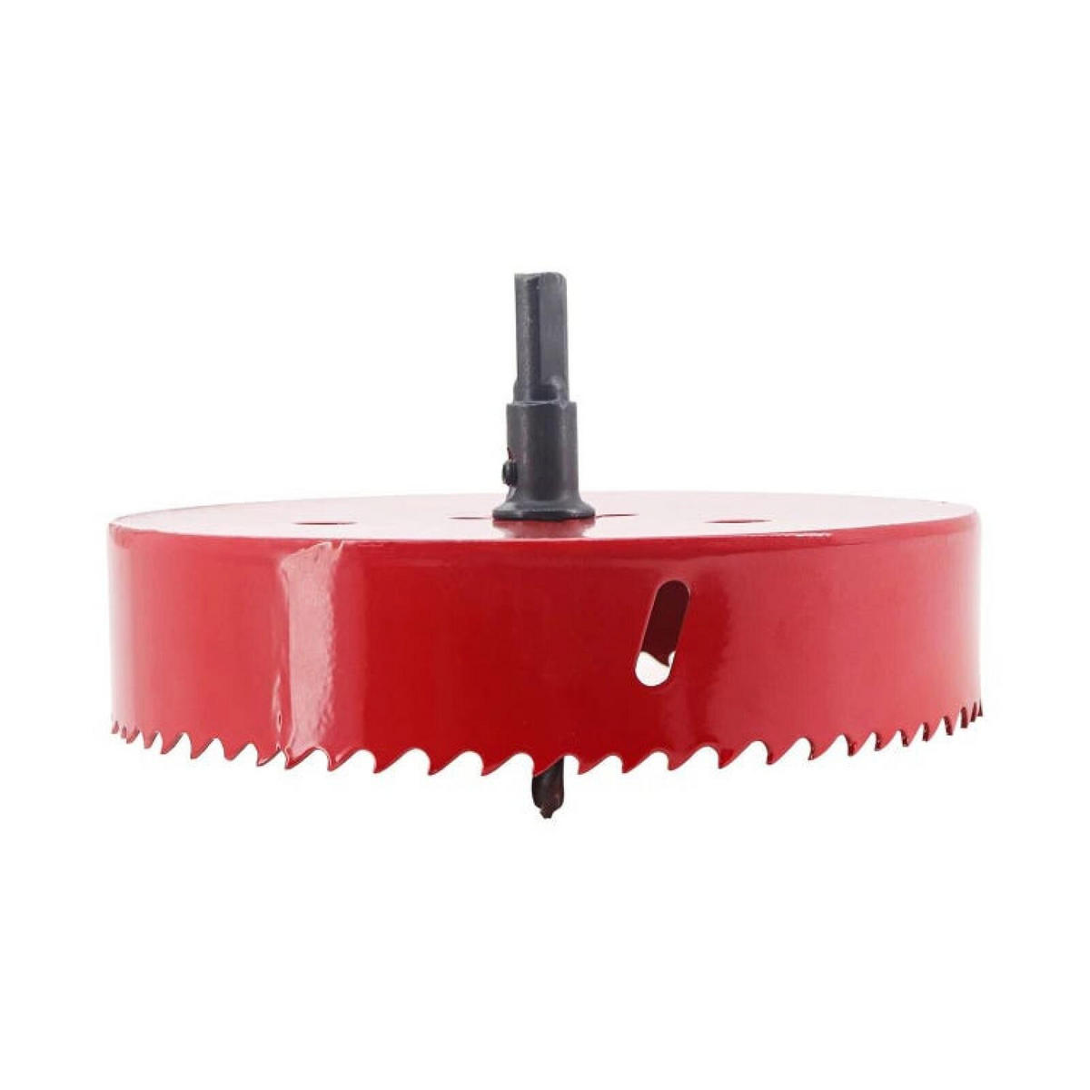 LOCHSÄGE - 150 mm - mit Zentrierbohrer, geeignet für Holz, Plattenwerkstoffe, Kunststoff und Gipskarton. - Rot, Metall (15/15/5.7cm) - DCA