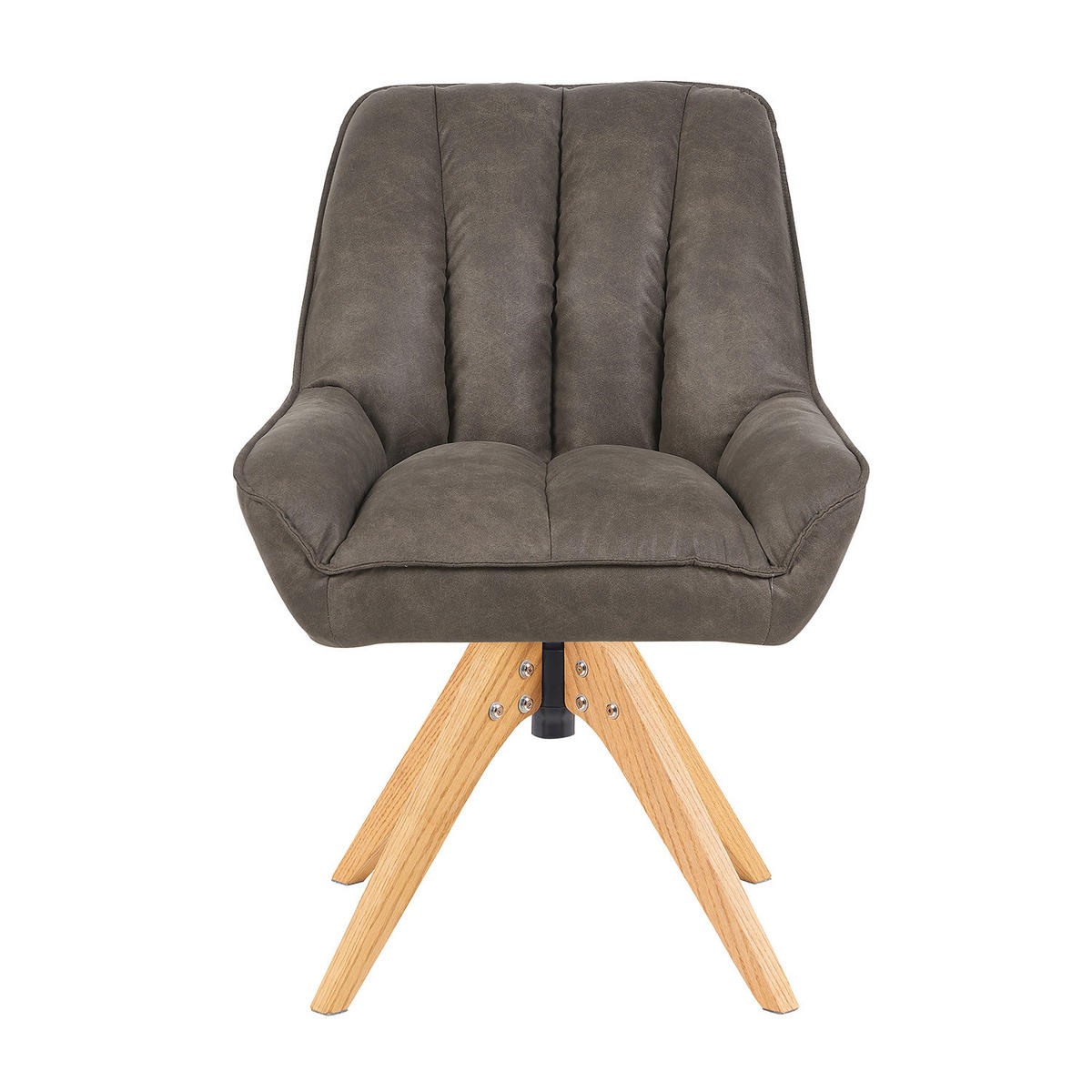 DREHSTUHL Mika-Lio 2er-Set - Honigeiche/Taupe, Eichenholz/Holz (60/88/68cm) - DUBI Möbel