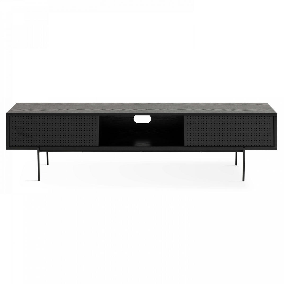 TV-ELEMENT, Schwarz - Schwarz, Metall (40/44.5/180cm) - Oviala