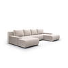 WOHNLANDSCHAFT Vogar In Poso - Creme, Holzwerkstoff/Textil (350/85/185cm) - Fun Möbel