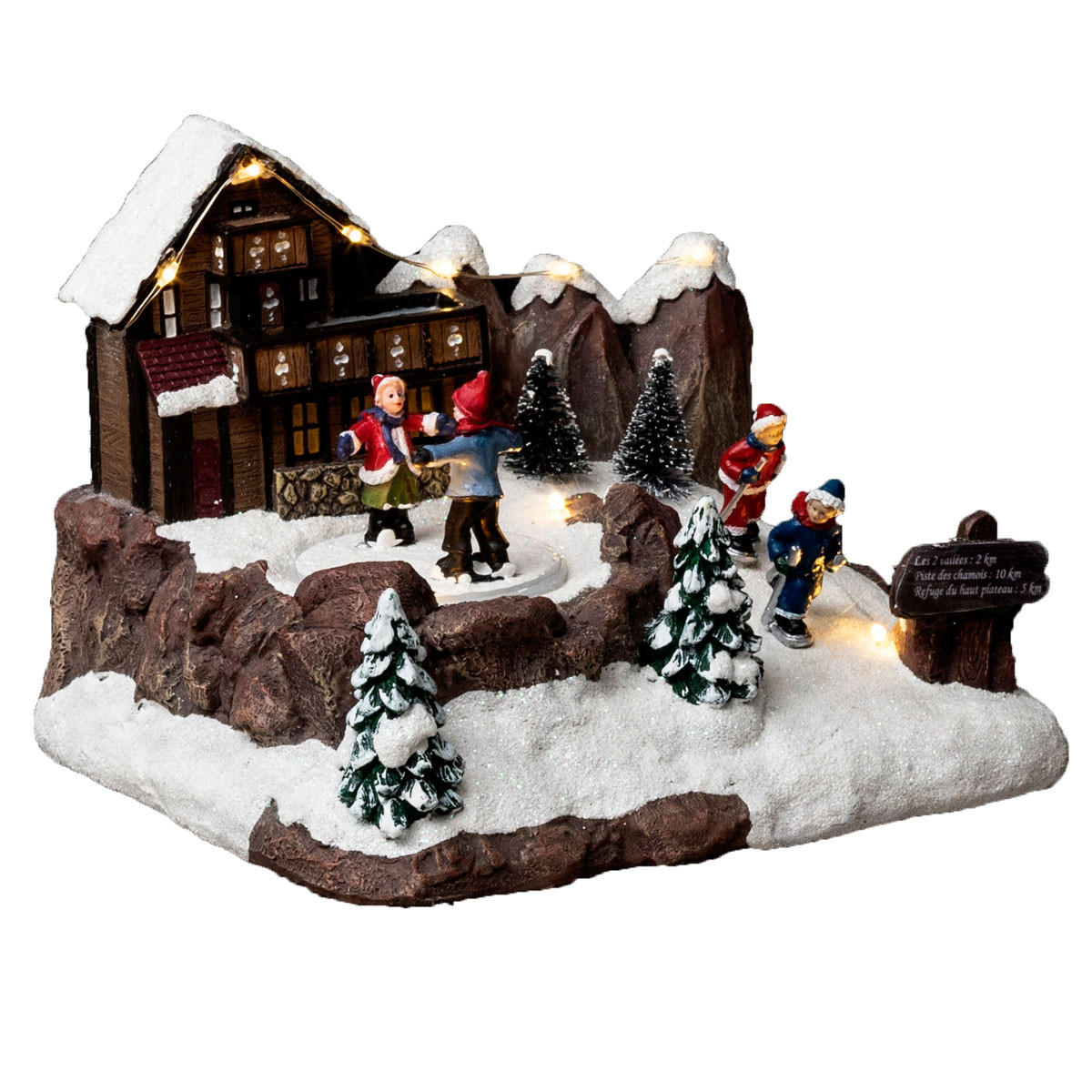 WEIHNACHTSDORF Eisbahn LED-Beleuchtung - Multicolor, Kunststoff (14/16.5/19cm) - Fééric Lights and Christmas