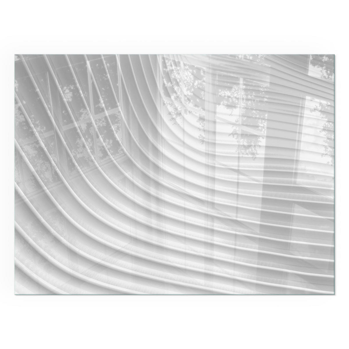 GLASPLATTE für Kamin 80x60 cm - Weiß, Glas (80/60/0.4cm) - TULUP