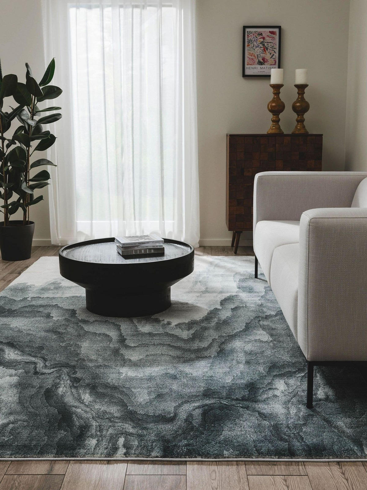 PRATEĽNÝ koberec Mara Šedá 120x170 cm - sivá, textil/plast (120/1cm) - KUNSTLOFT
