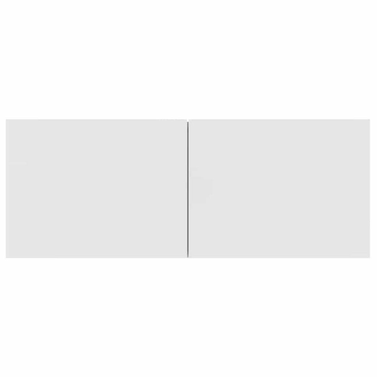 LOWBOARD 2 Stk. mit 2 Fächern 80/30/30 cm aus Holzwerkstoff in Weiß - Weiß, Holz (80/30/30cm) - vidaXL