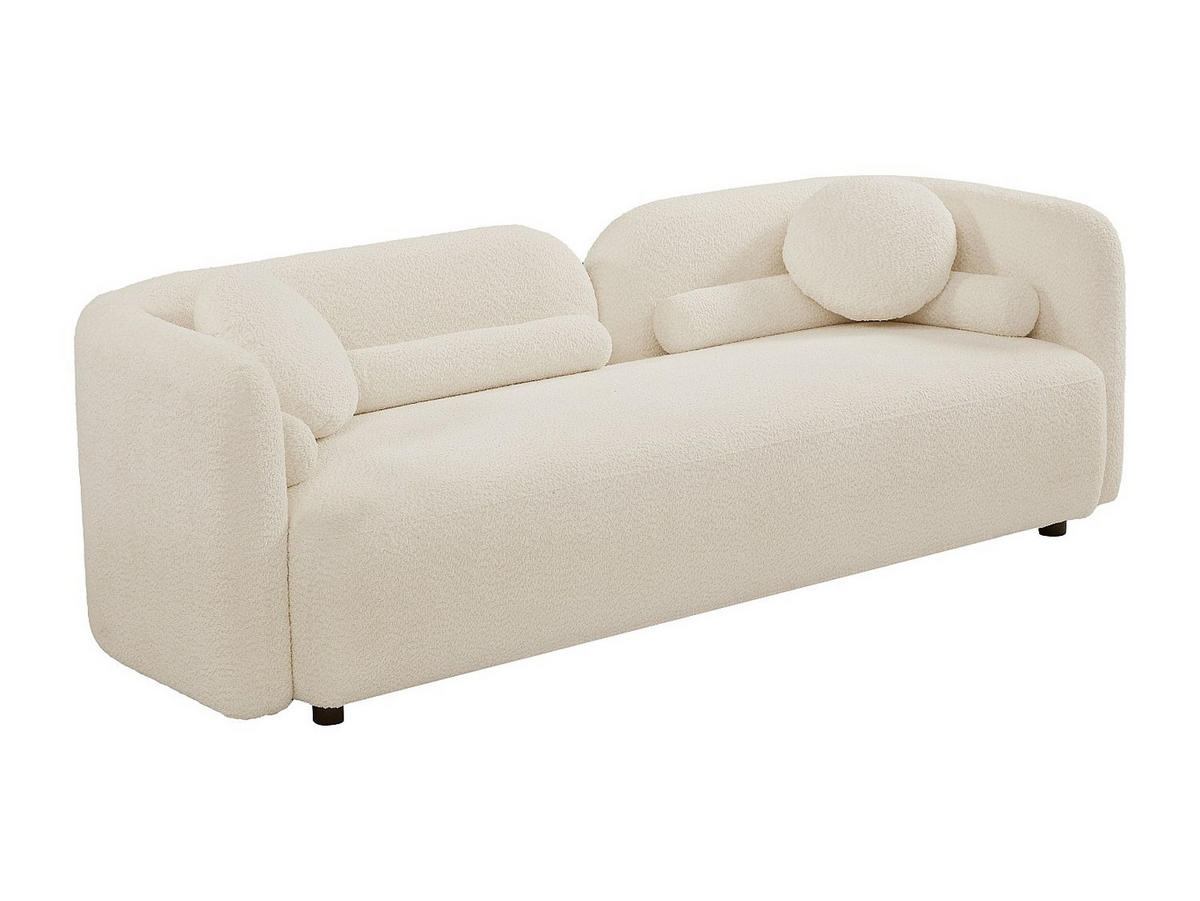 SOFA - 3 Personen - stoff - gebrochenes weiß Clodeca - Weiß, Textil (228/70/88cm) - Vente-Unique