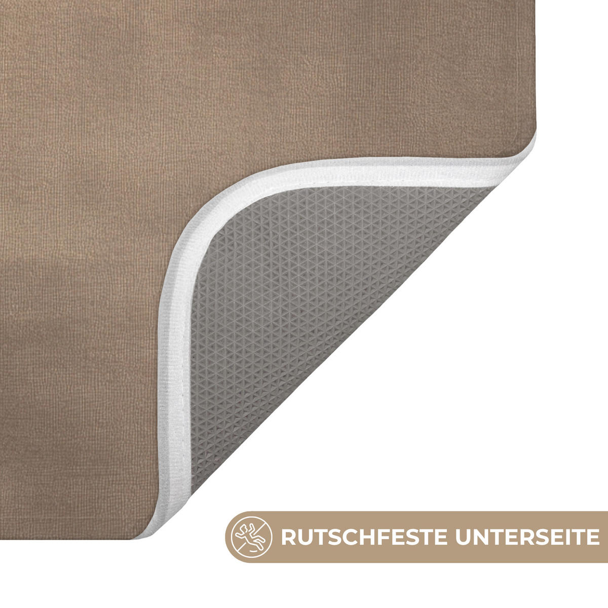 WC PŘEDLOŽKA Barva - hnědá - Japandi 40x60 cm - barva mokka, textil/plast (40/1cm) - OnlyWow
