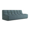 3-SITZER SOFA Strukturstoff Stoff Blau - Blau/Blaugrau, Kunststoff/Textil (210/75/93cm) - Makamii
