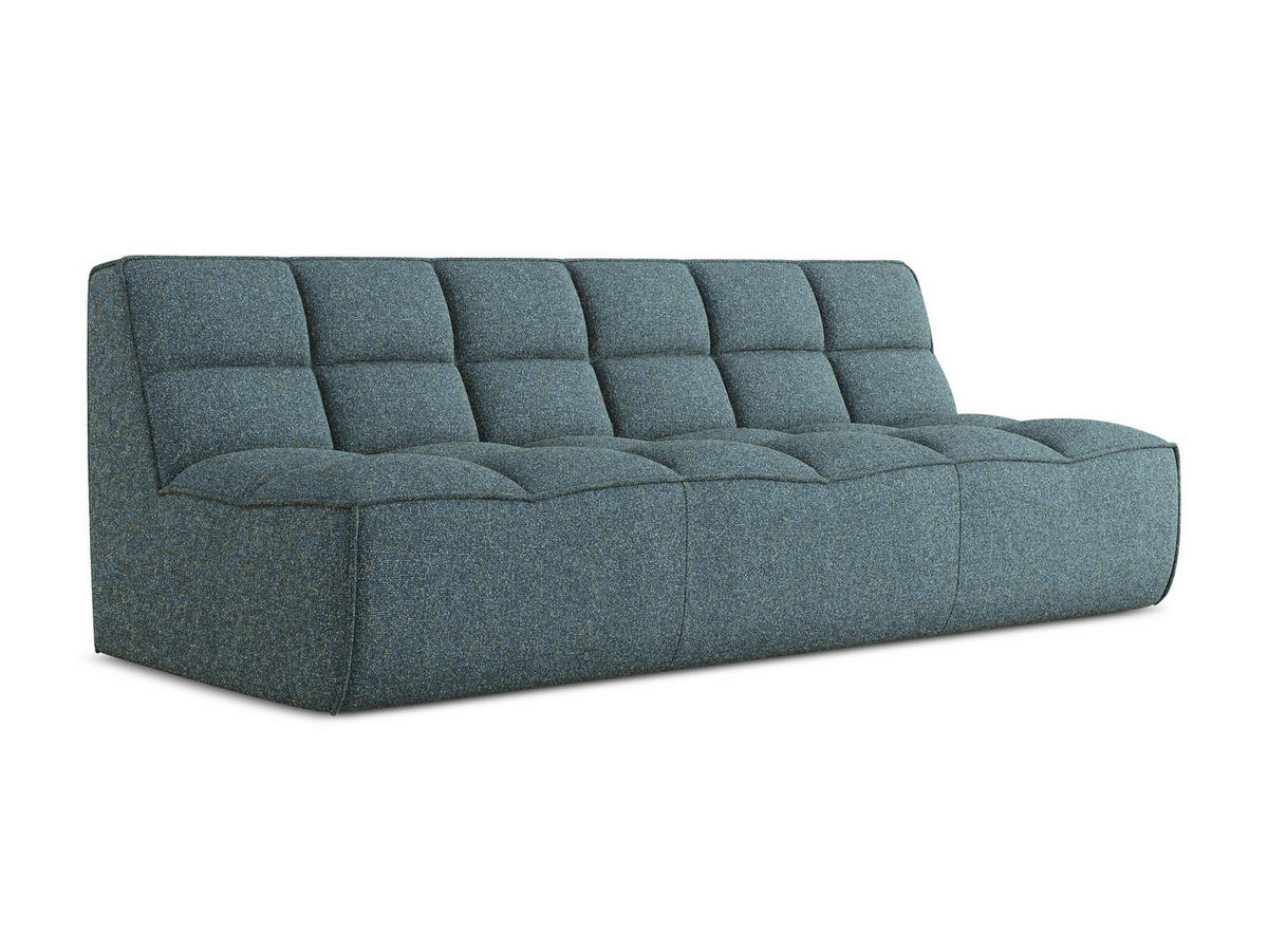 3-SITZER SOFA Strukturstoff Stoff Blau - Blau/Blaugrau, Kunststoff/Textil (210/75/93cm) - Makamii