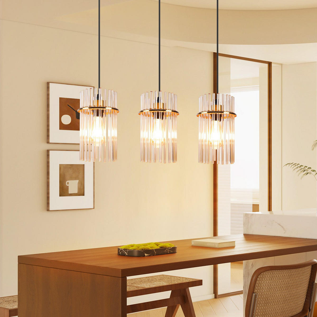 PENDELLEUCHTE BARSINGHAUSEN Ⅲ 48/5/150 cm - Goldfarben, Metall (48/5/150cm) - Nettlife