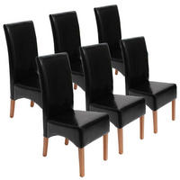 ESSZIMMERSTUHL Schwarz 6er-Set - Schwarz, Holz (44/102/54cm) - MCW