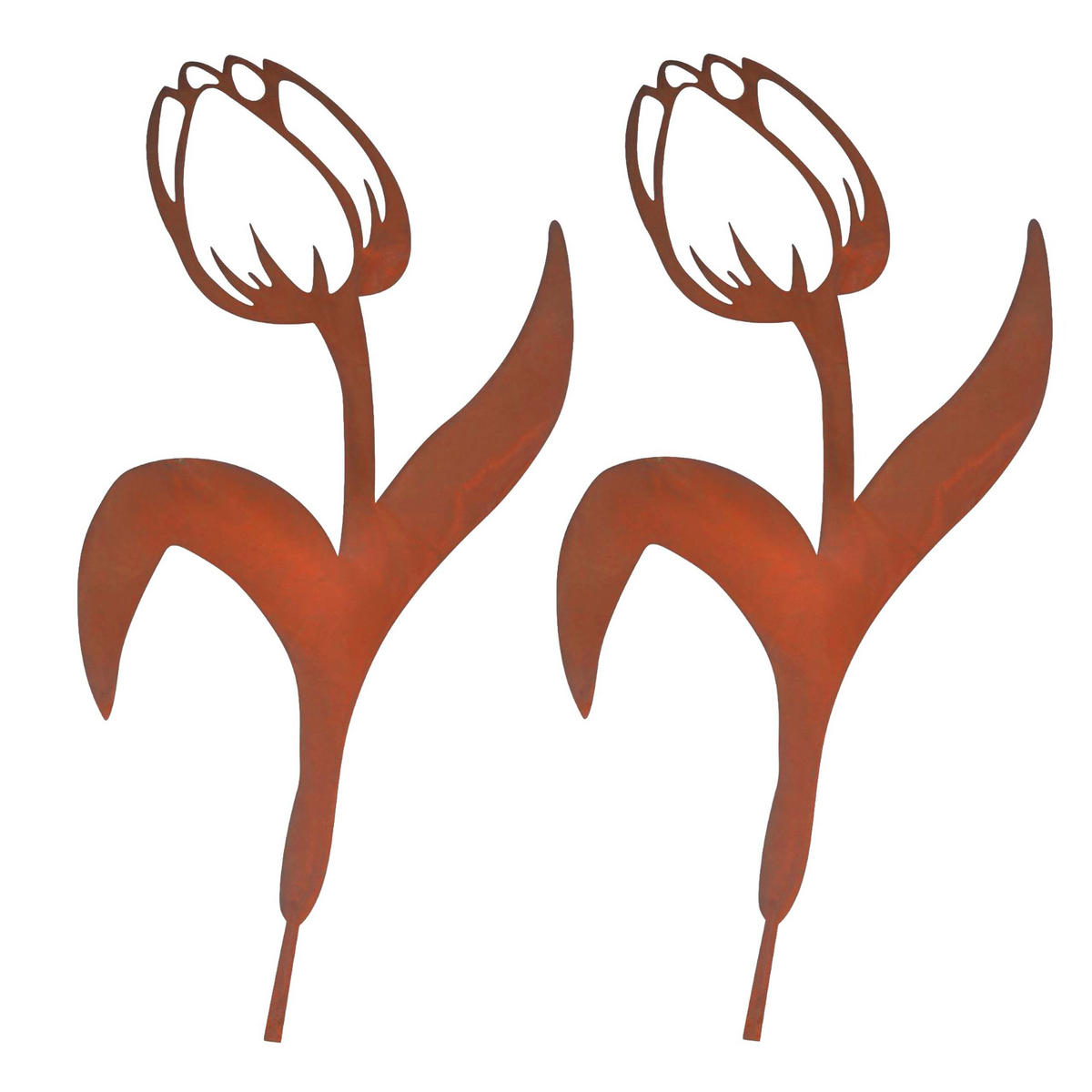 2XZÁHRADNÝ zápich - hnedá, kov (0.2cm) - Relaxdays