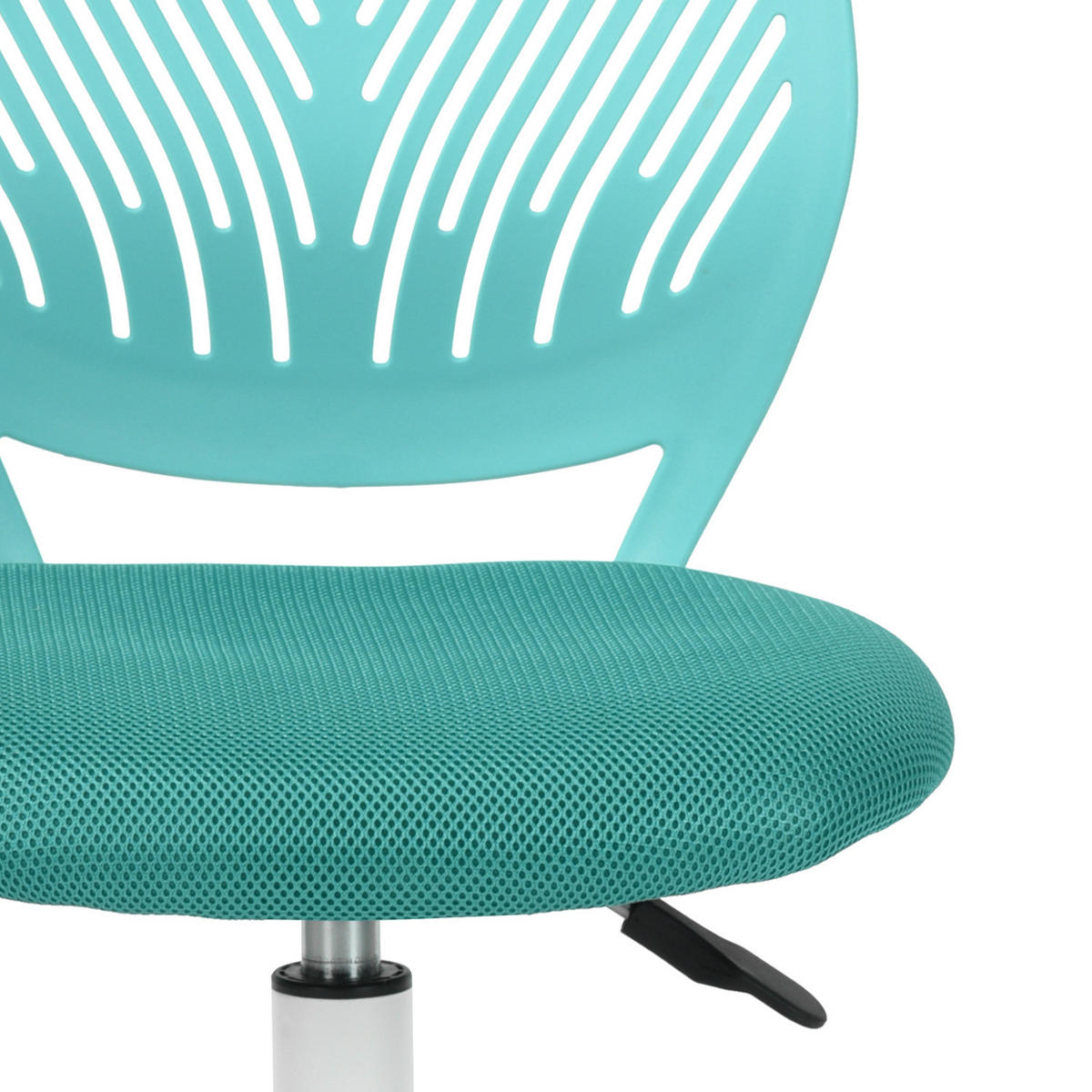 DREHSTUHL TÜRKIS - Weiß/Hellblau, Metall (38/87/39cm) - Urban Meuble