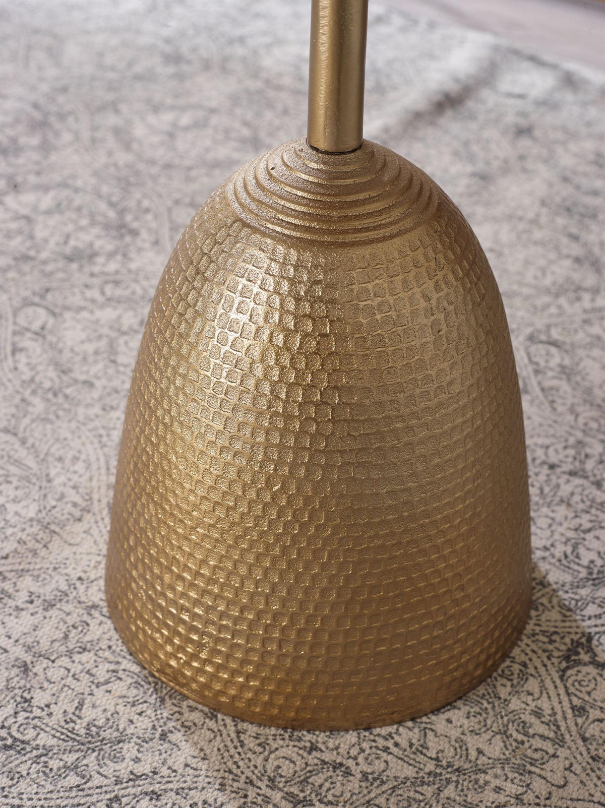 BEISTELLTISCH – Rund Mattgold Aluminium lackiert 33x33x53 cm - Goldfarben, Metall (33/33/53cm) - KADIMA DESIGN