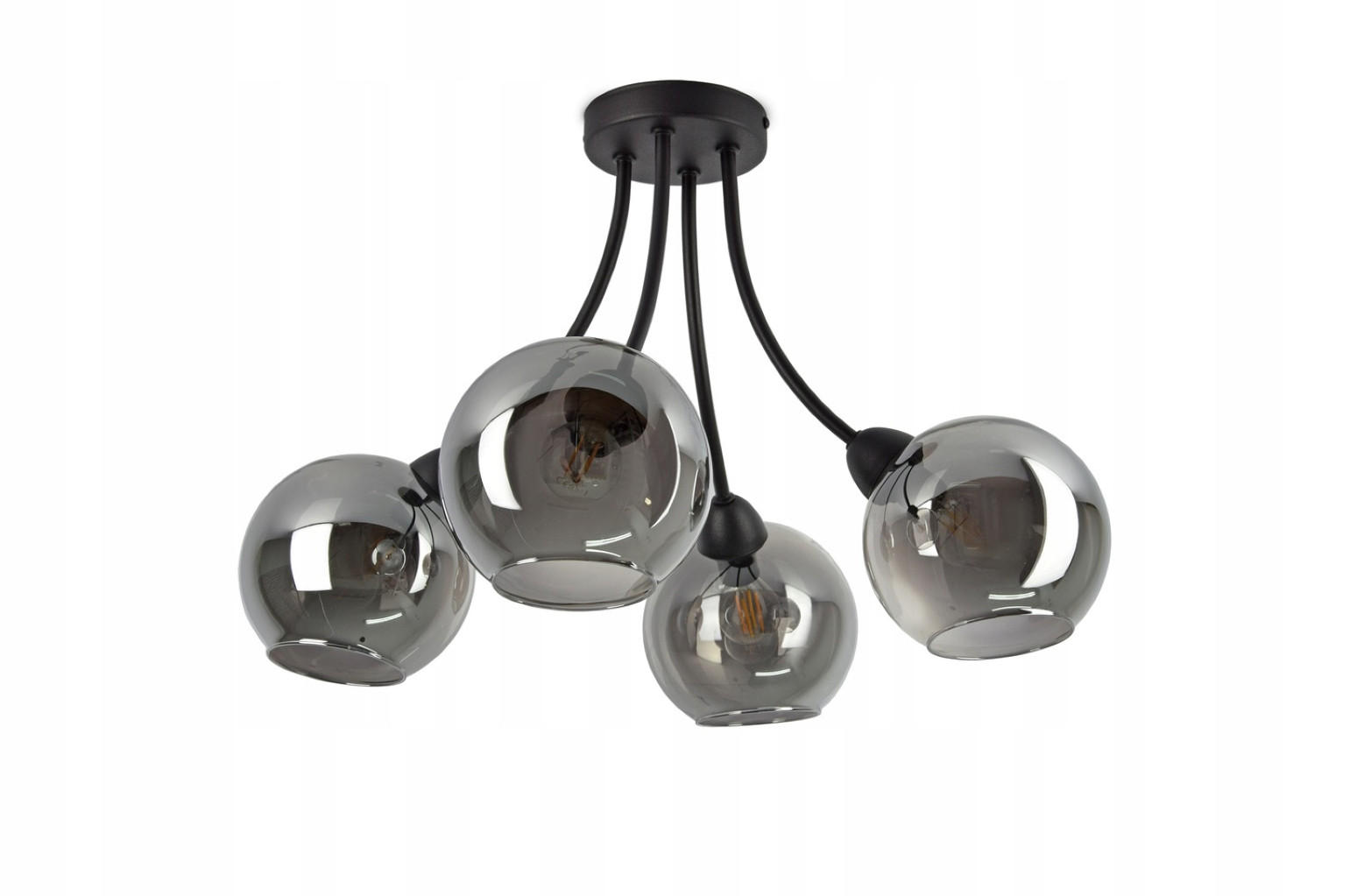 DECKENLEUCHTE Kogel - Transparent/Anthrazit, Glas/Metall (60/60/37cm) - kiki design