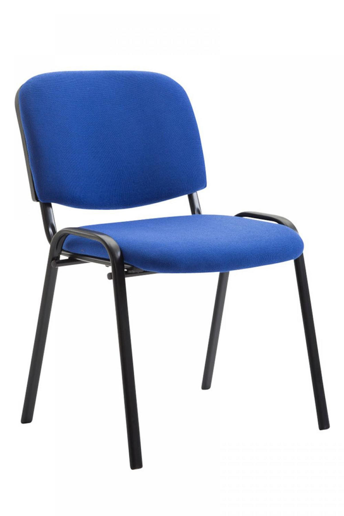 BESUCHERSTUHL 12er Set Stoff blau - Blau/Schwarz, Textil/Metall (53/83/53cm) - CLP