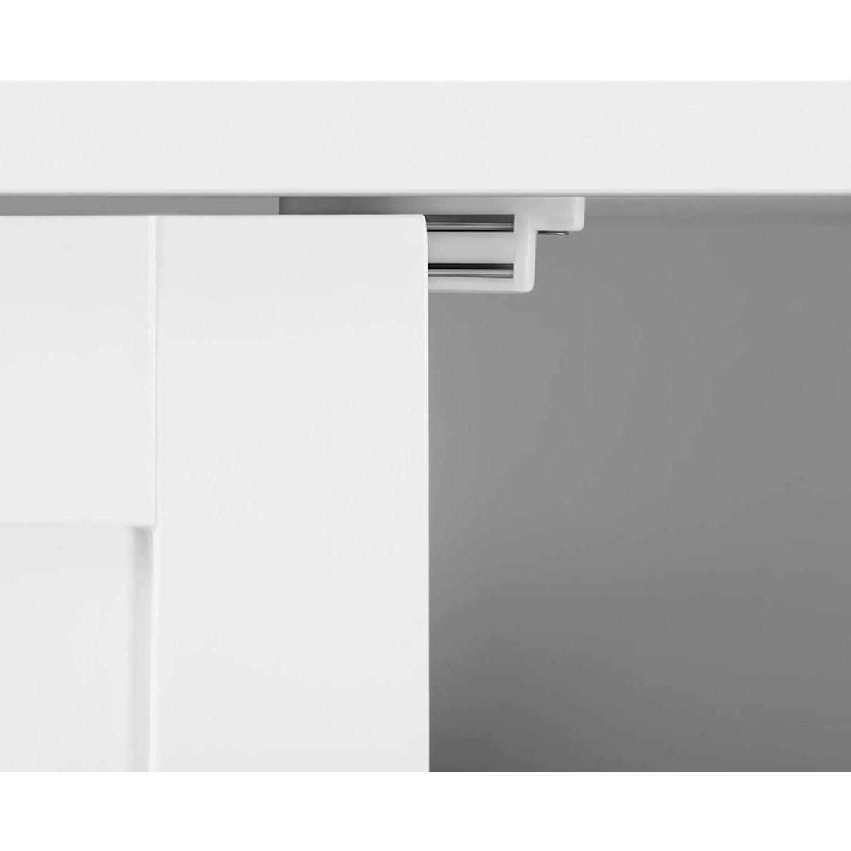 BADEZIMMERSCHRANK mit 2 Türen - L60 cm - Weiß, Holzwerkstoff (30/80/36cm) - Calicosy