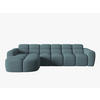 ECKSOFA links Lisa aus strukturiertem Stoff hellblau 4 Sitzplätze - Hellblau, Textil (170/310cm) - Micadoni