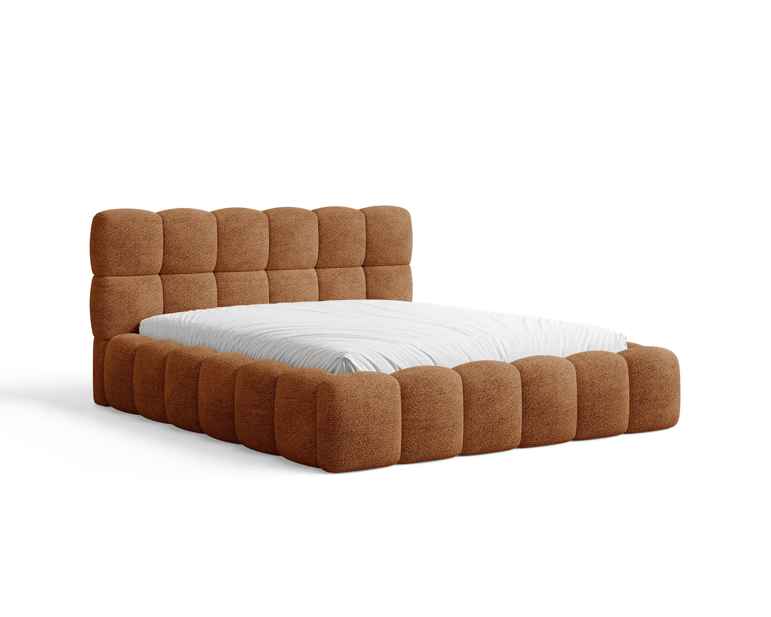 POLSTERBETT 19 - 180x200 cm – Arena – Bett mit Federmechanismus und Stauraum - Terracotta, Holz (180/200cm) - ROYAL24_MARKT