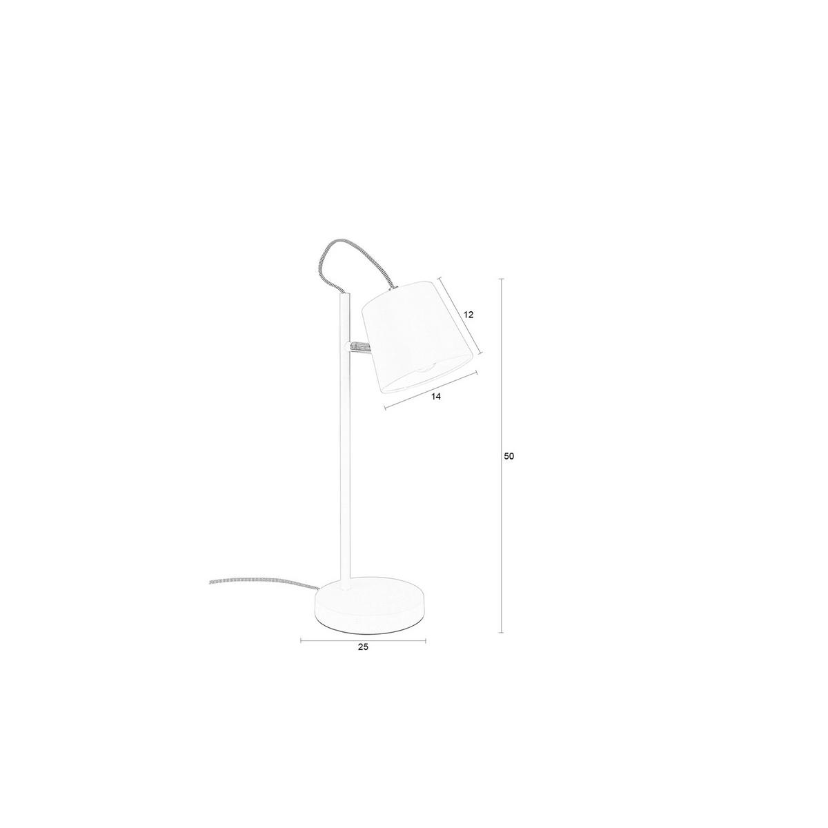 TISCHLAMPE Buckle Head Beige - Beige, Metall (25/25/50cm) - Zuiver