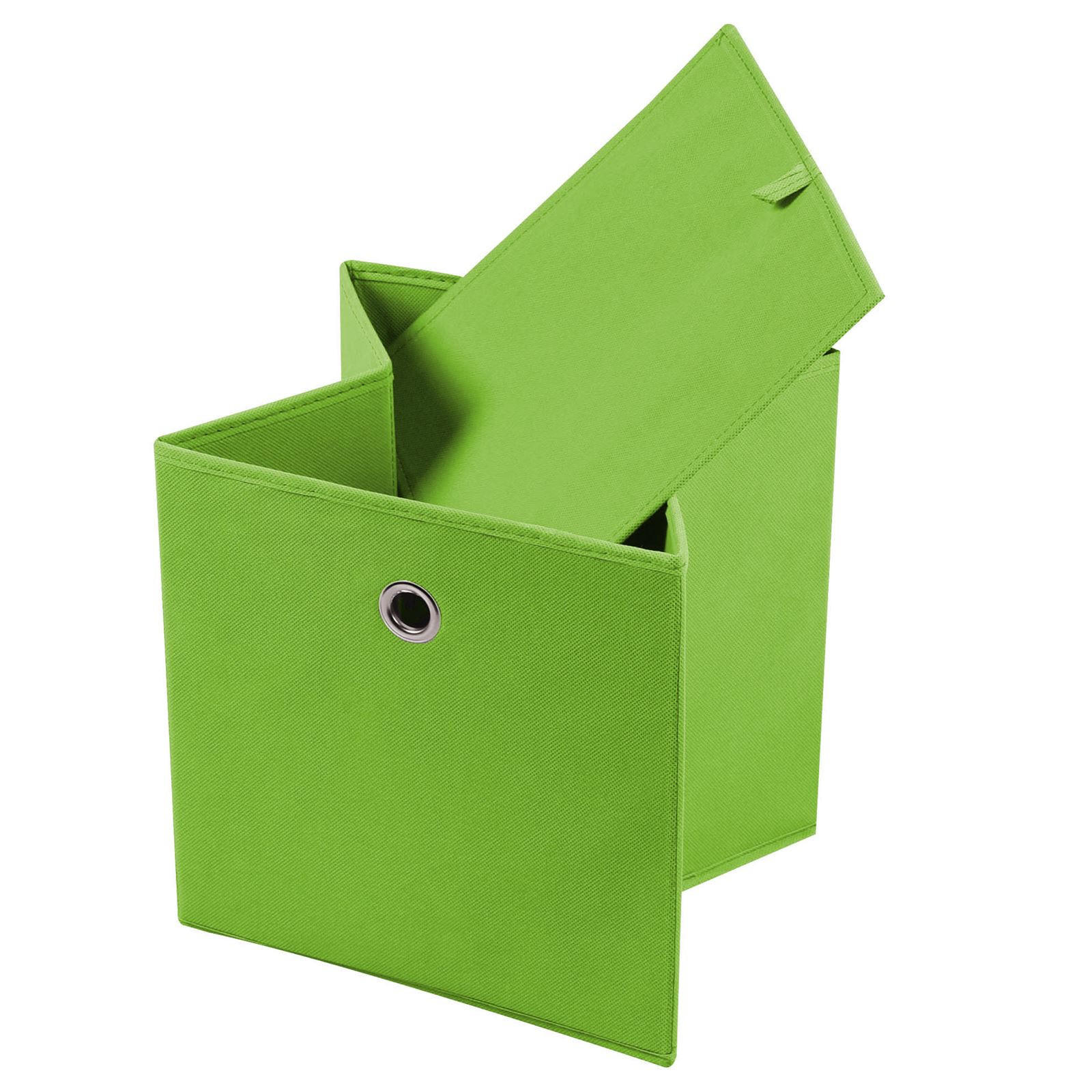 FALTBOX ELA 2ER-SET - Grün, Textil (27/27/27cm) - IDIMEX