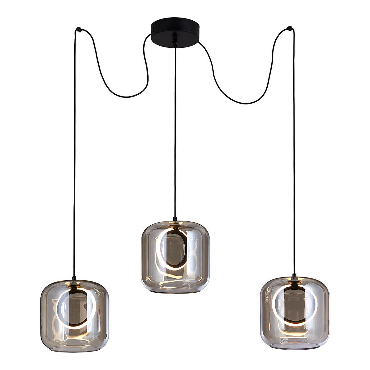 PENDELLEUCHTE Upper Eastside - Bronzefarben, Glas (72/72/180cm) - Butlers