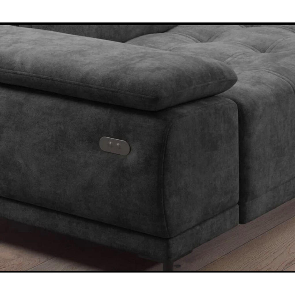 Thumbnail - DomoHome Ecksofa, Dunkelgrau, Textil, Rechteckig, 352x204 cm, Wohnzimmer, Sofas & Couches, Wohnlandschaften, Ecksofas