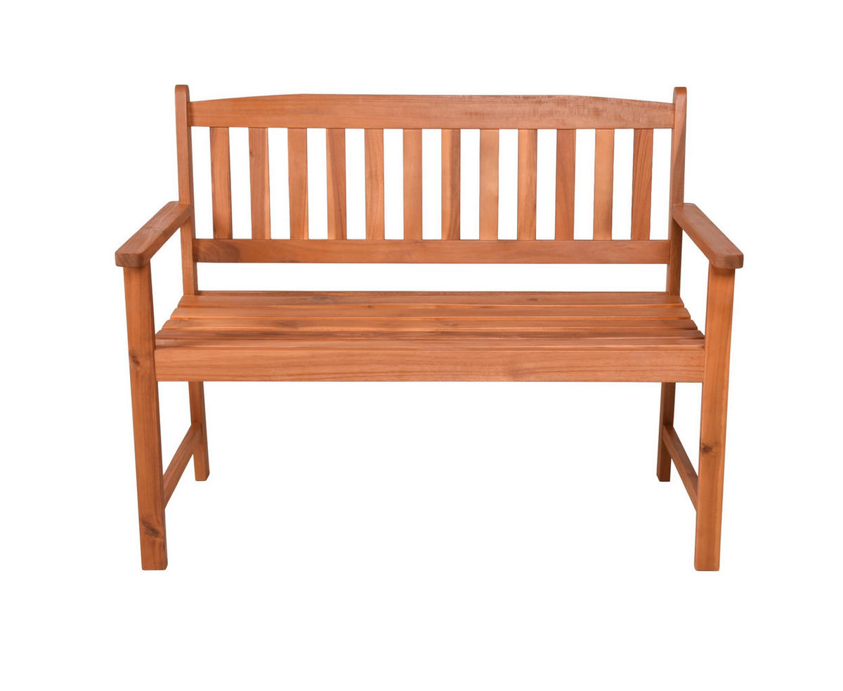 GARTENBANK Torben 2-Sitzer Terrassenbank - Braun, Holz (110/86/56cm) - DELUKE