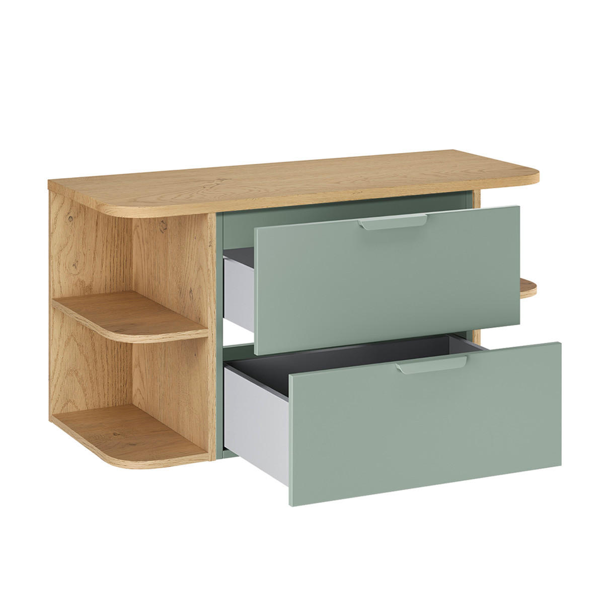 WASCHTISCHUNTERSCHRANK 100.4cm Oria 2er-Set Grün - Grün, Holzwerkstoff (100.4/50/45.8cm) - Petits-meubles