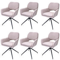 ESSZIMMERSTUHL Beige 6er-Set - Beige, Textil (57/86/61cm) - MCW