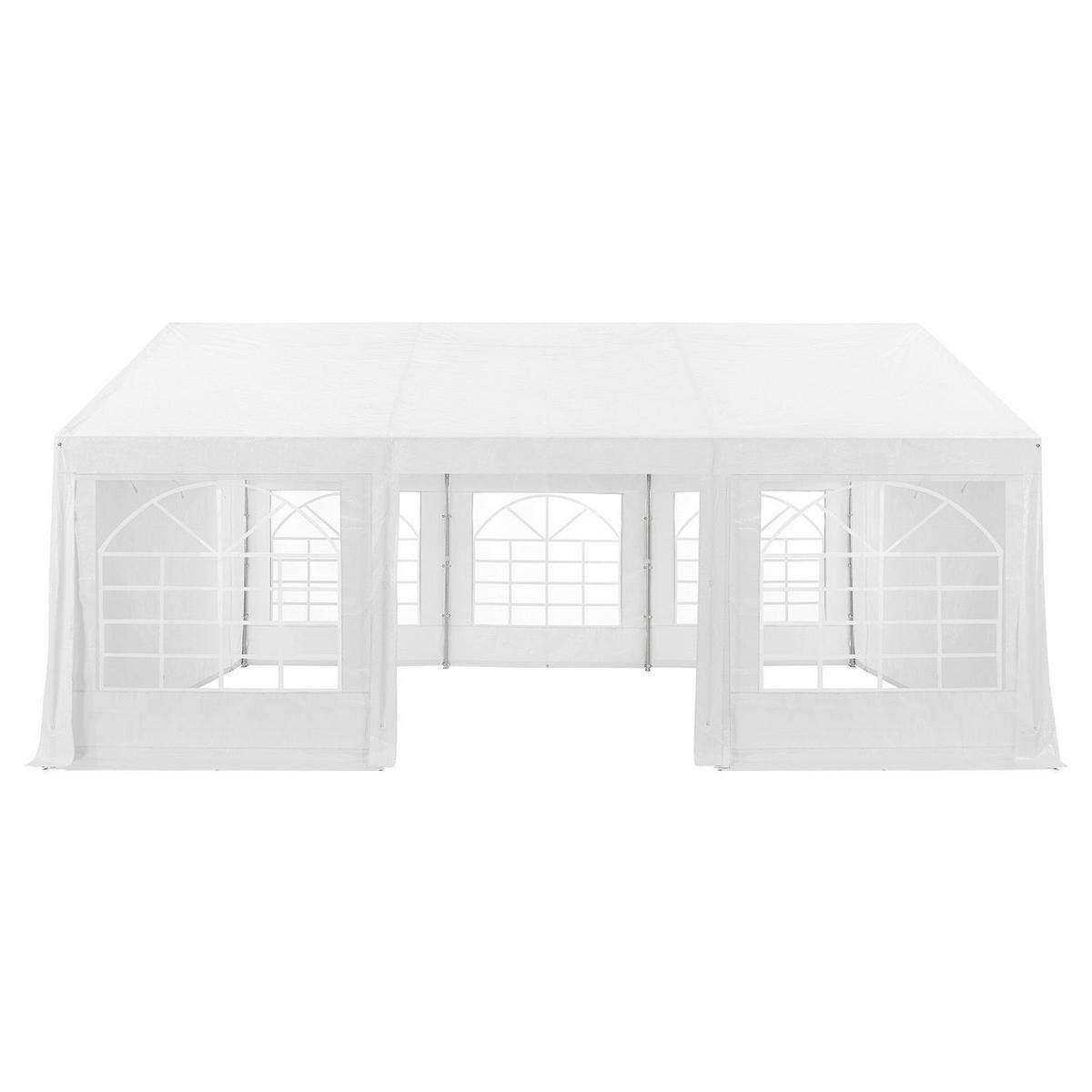 FESTZELT Partyzelt Gala weiß 3x6 m - Weiß, Kunststoff (300/280/600cm) - Juskys
