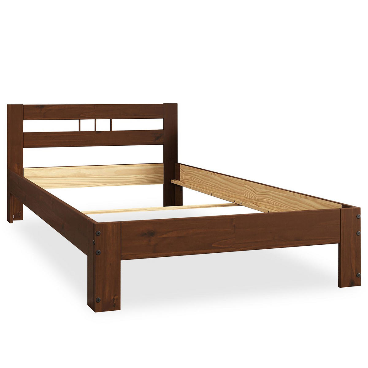 MASSIVHOLZBETT THEO 90X200 CM - Kastanienfarben, Holz (90/200cm) - IDIMEX