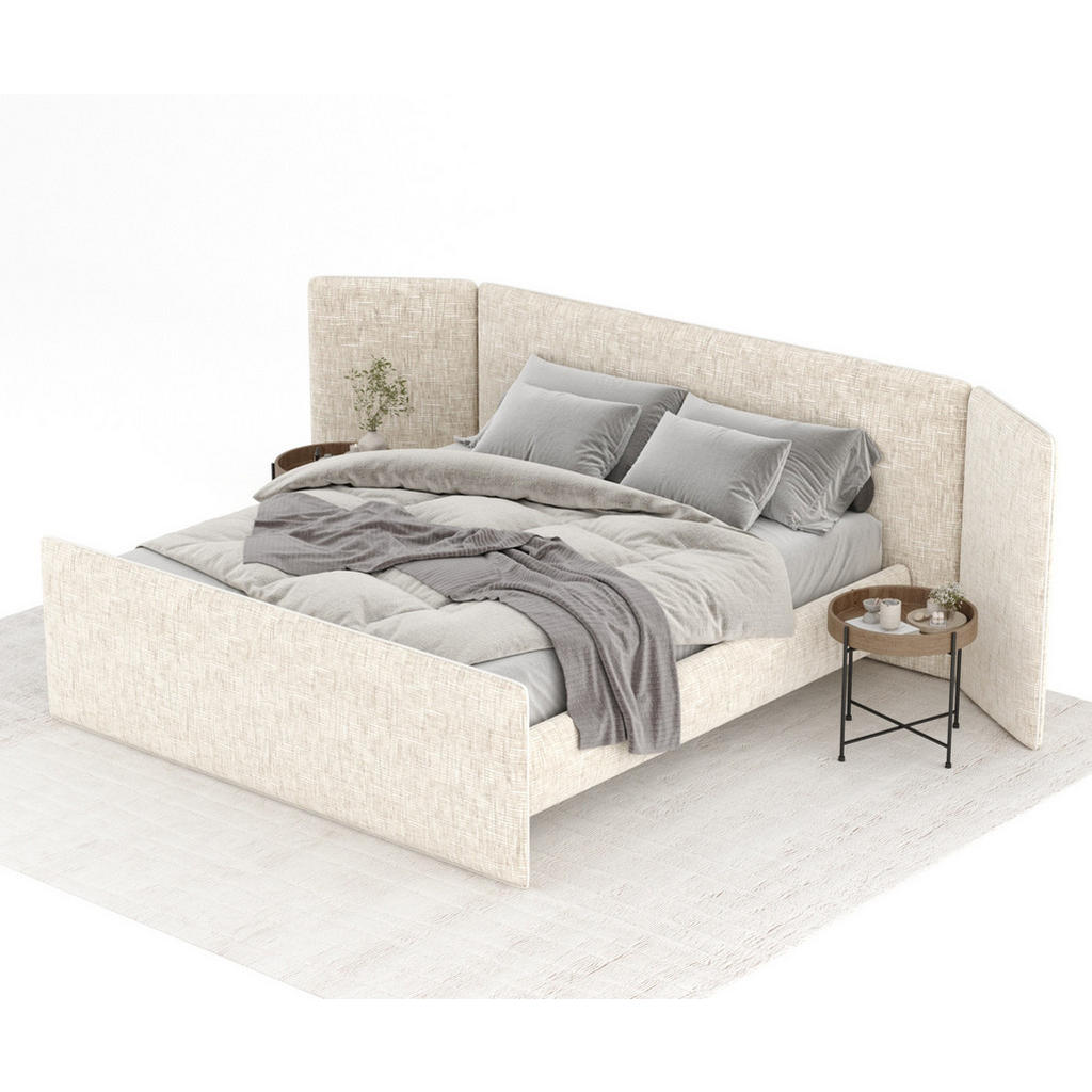 Thumbnail - Maison de Reve Polsterbett, Creme, Textil, Buche, Kiefer, 180x200 cm, Reach, FSC 100%, Made in EU, Schlafzimmer, Betten,...