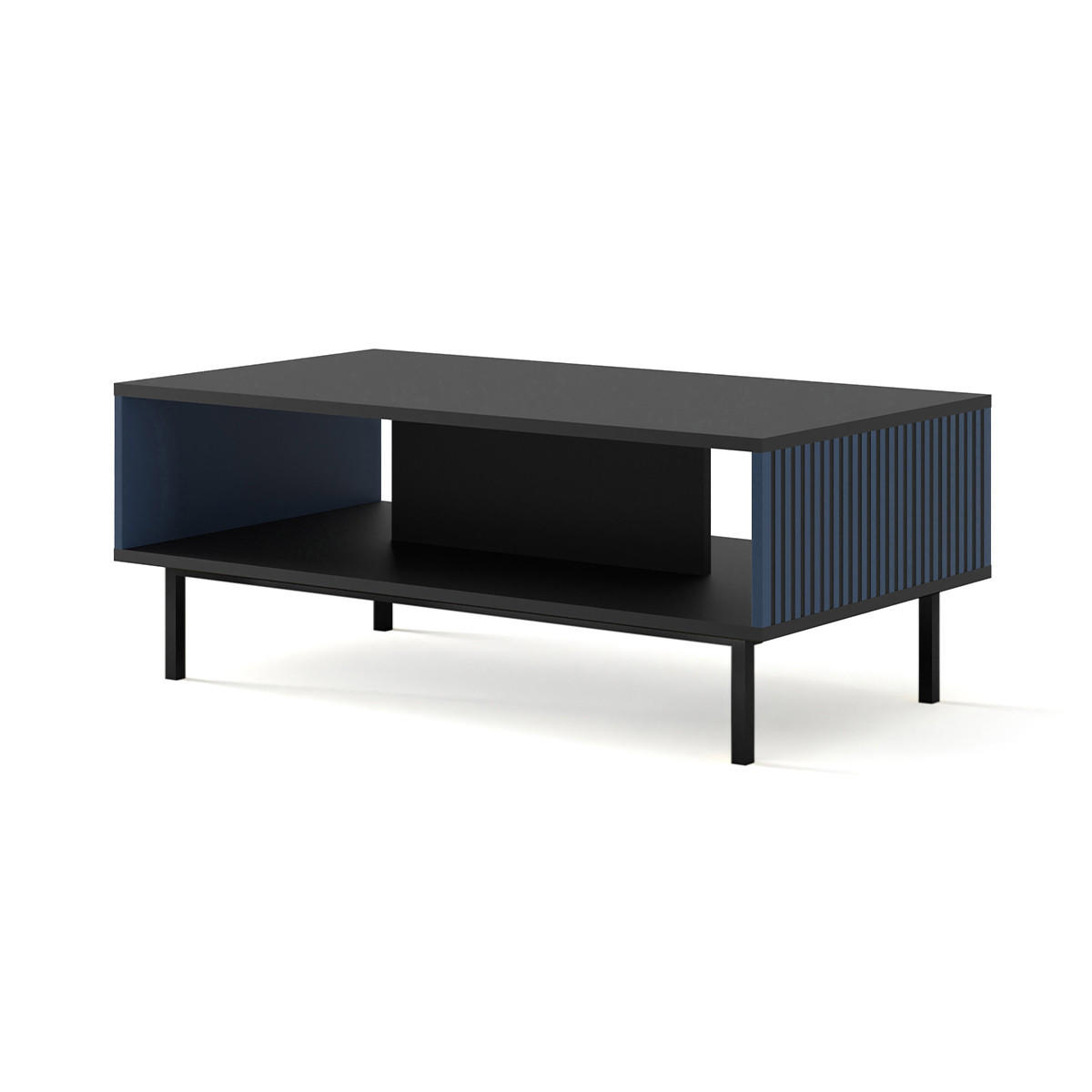 COUCHTISCH Philaé Blau und Schwarz - Blau, Holzwerkstoff (60/90/43cm) - Petits-meubles