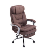 BÜROSTUHL XL Troja, Stoff Braun - Braun, Textil/Metall (67/122/67cm) - TPFLiving