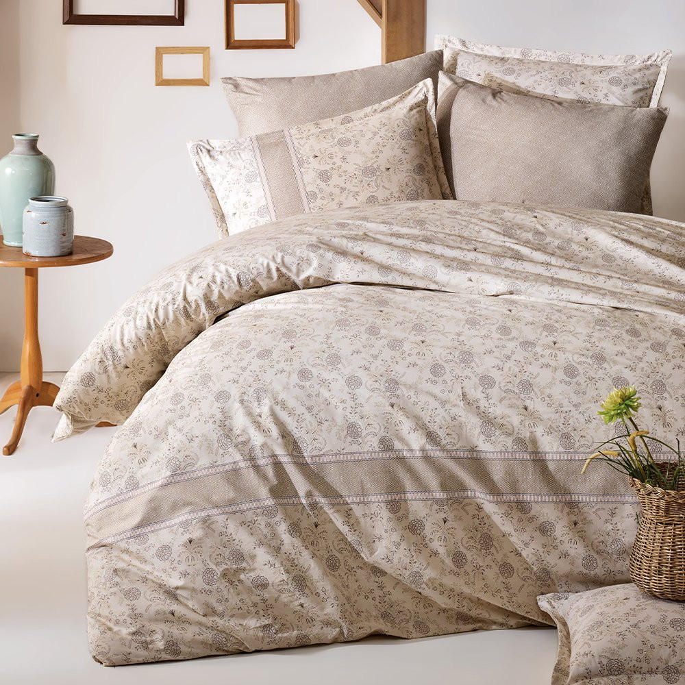 BETTWÄSCHE 6-teilig 220/240 cm DEFNE - Braun, Textil (220/240cm) - ROLFNERS