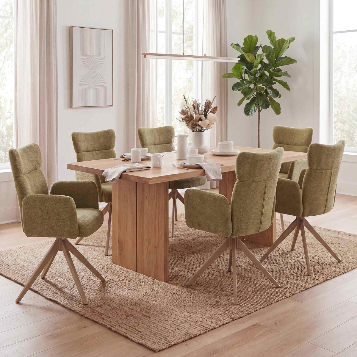 ESSZIMMERSTUHL Olive - Grün, Textil (63/92/58cm) - MCW