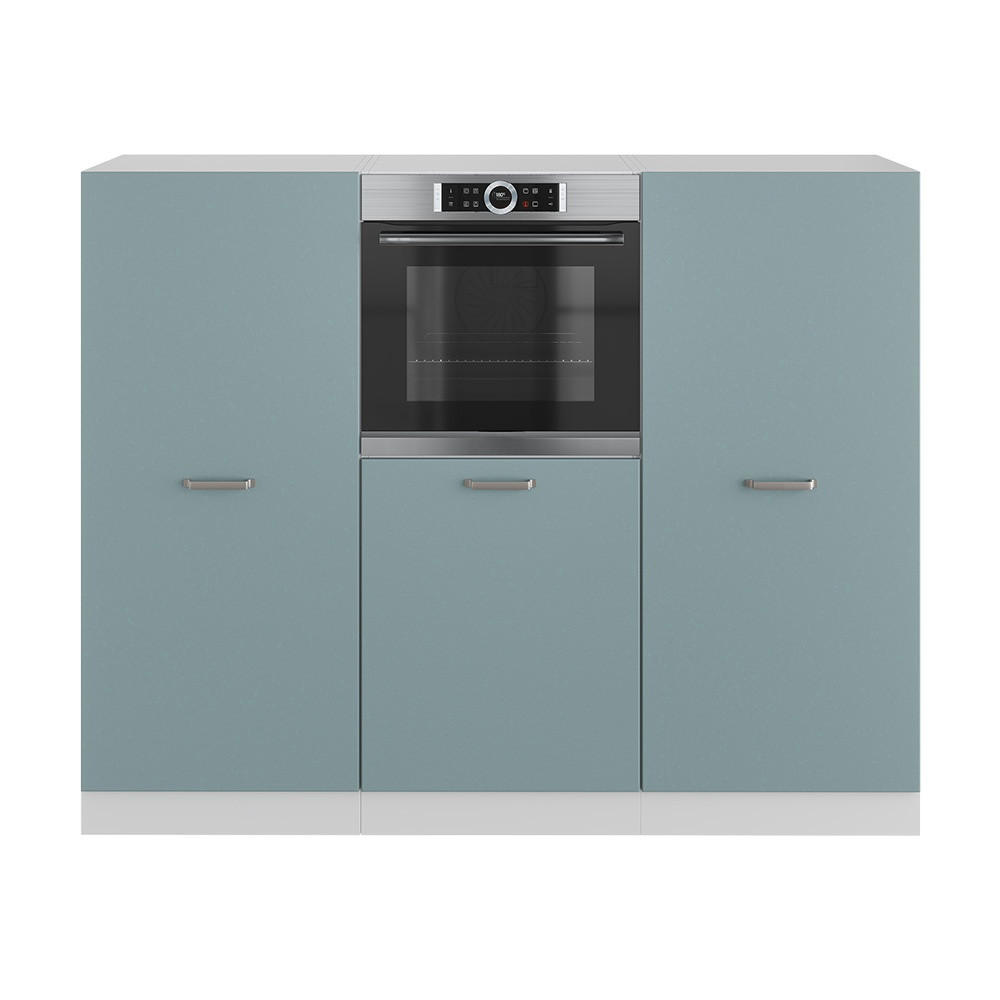 EINBAUKÜCHE R-Line Blau-Grau/Weiß 180 cm ohne Arbeitsplatte - Blaugrau/Weiß, Holzwerkstoff (180/143/46cm) - Vicco