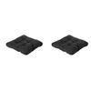 SITZKISSEN Rippe 73/73 cm 2er-Set - Schwarz, Textil (73/8/73cm) - Madison
