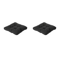 SITZKISSEN Rippe 73/73 cm 2er-Set - Schwarz, Textil (73/8/73cm) - Madison