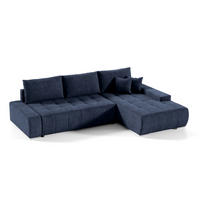 ECKSOFA Jonas 4 Sitzplätze Marineblau - Blau, Holzwerkstoff (265/185cm) - Petits-meubles