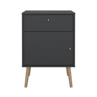 NACHTTISCH, Bodo, Grau, Holzwerkstoff, 51 x 40 x 73 cm - Grau, Holzwerkstoff (51/73/40cm) - ebuy24