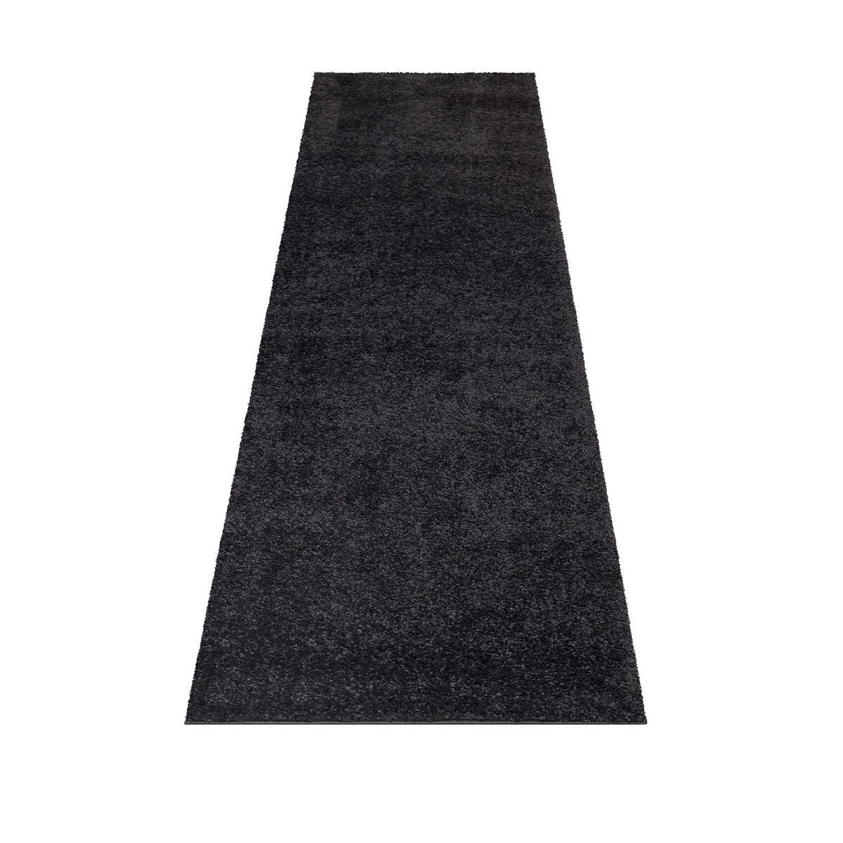 HOCHFLOR-TEPPICH City Shaggy 500 Schwarz 80x300 cm - Schwarz, Textil (80/300cm) - carpet city