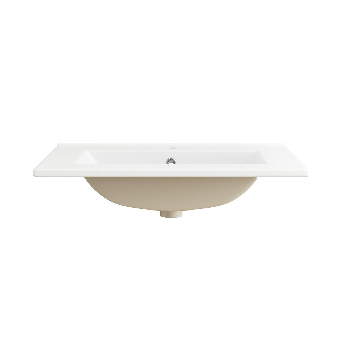 BADEZIMMERSCHRANK Weiß Lackiert 3 Schubladen Tür Stauraum 61cm - Weiß, Keramik (61/86/47cm) - FLIEKS
