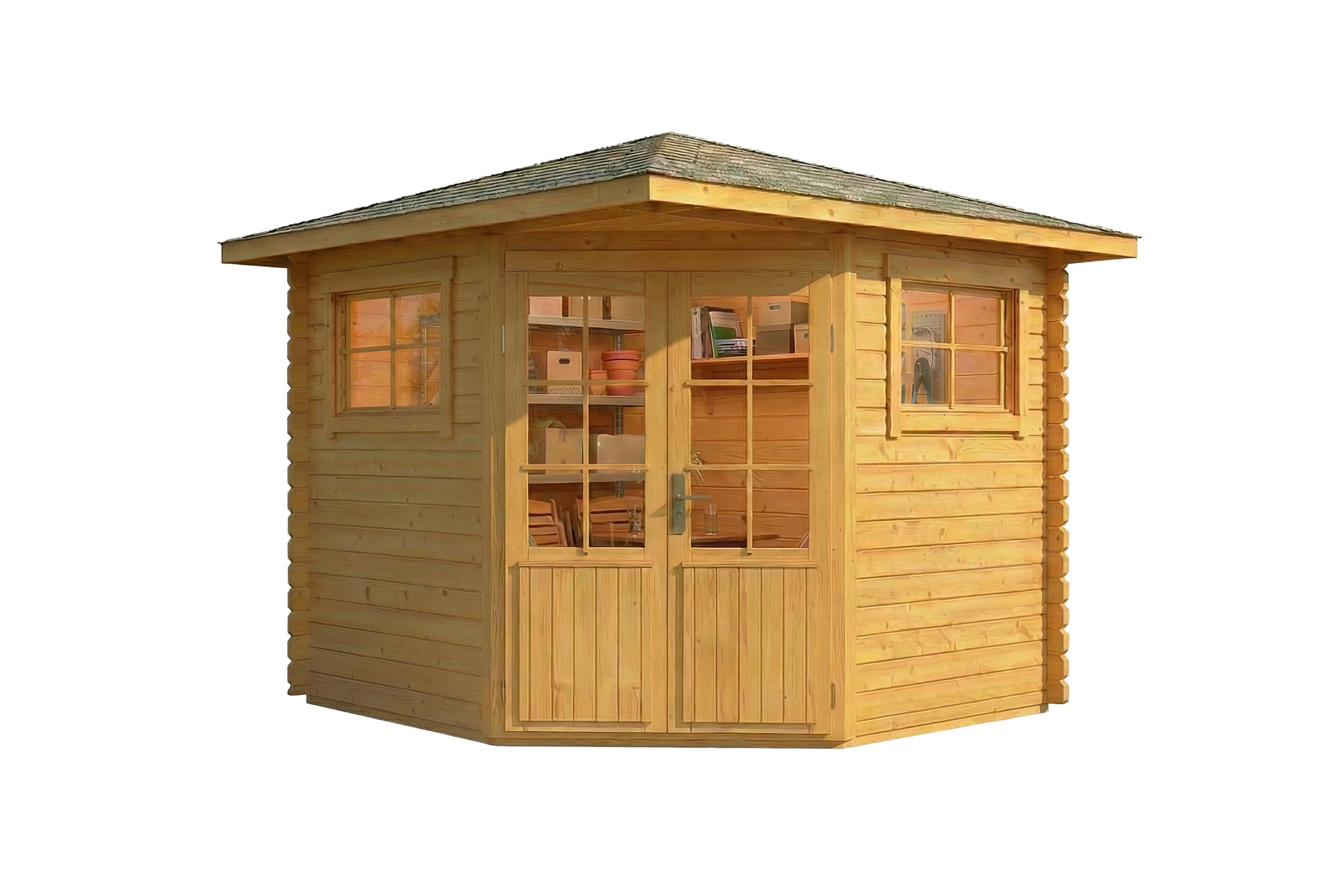 Alpholz Gartenhaus Pinien 269x257x269 cm